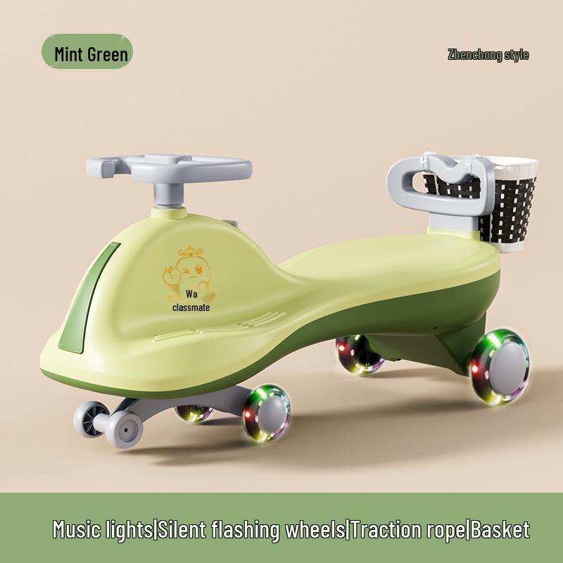 Children's Anti-Rollover Twist Car Scooter, Ages 1-18