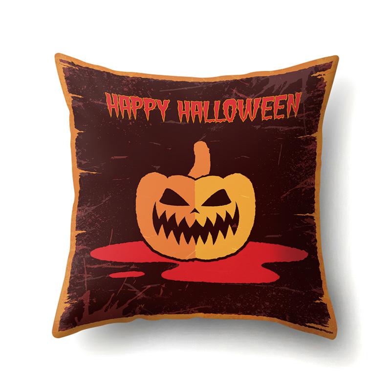Halloween Pillowcase Car Waist Pillow Pumpkin Sofa Cushion Cover Office Home Living Room Pillowcase
