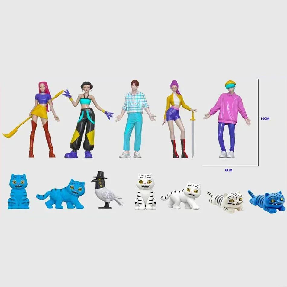 12 Stück Blindbox Kpop Dem on Hunter Kawaii Girlgroup Sammelfiguren Plüschtasche Spielzeug Rumi Mira Zoey Jinu 2-4,5 Zoll für Party