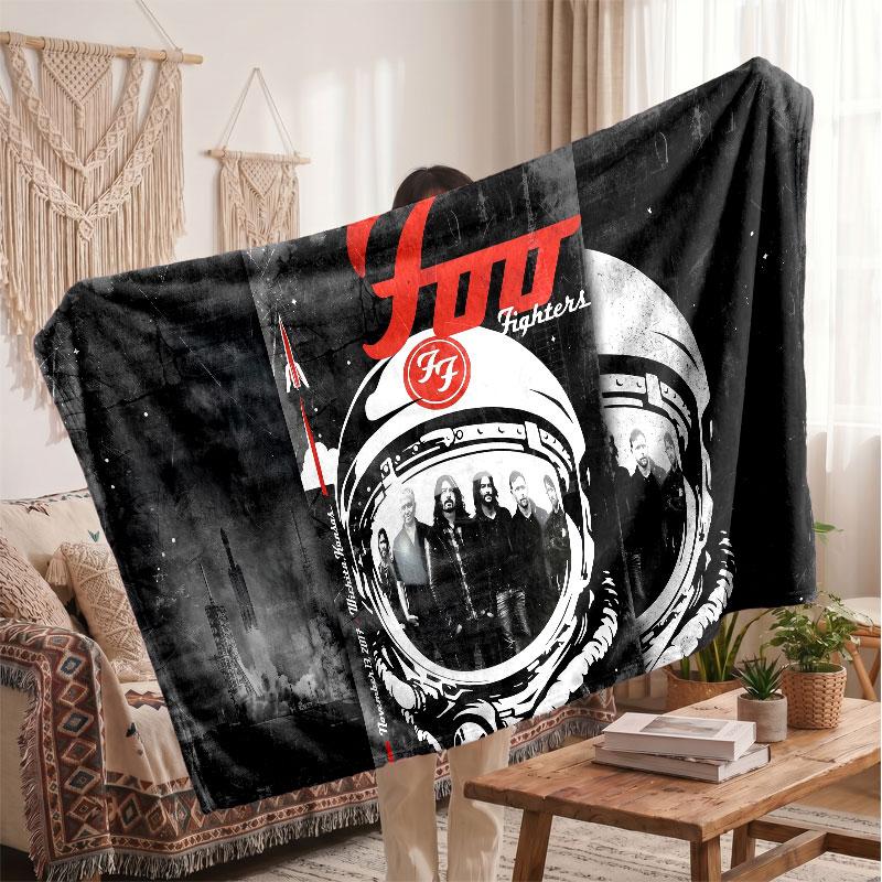 Warm Flannel BlanketFoo Fighters Soft Cozy Throw Blanket for Bedroom Couch