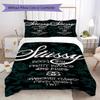 Black White Dice Logo 3Pcs Bedding Set, Retro Hanging Dice Street Duvet Cover & 2 Pillowcases