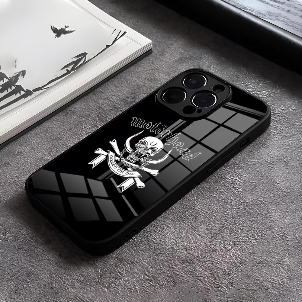 M-motorheades Band Phone Case For IPhone 17 15 Pro Max 12 16 14 Plus 11 13 Pro X XR XS 7 8 Plus SE Glass Cover