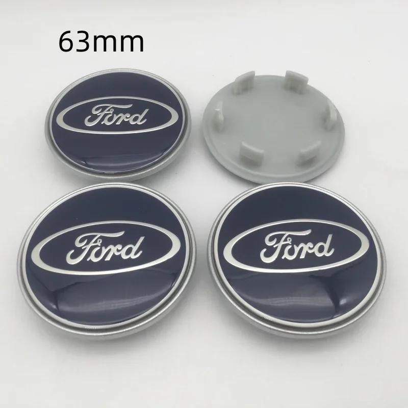 Nowe naklejki samochodowe 2026 4 szt. 3D do ford 54mm 63mm 66mm Emblemat samochodowy Nakładki na środek piasty koła Naklejka Odznaka naklejka Naklejka styling auto Acc