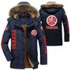 Mens Winter Cotton Padded Jacket With Print Fleece Lining Hooded Casual Urban Style Sizes L-6XL