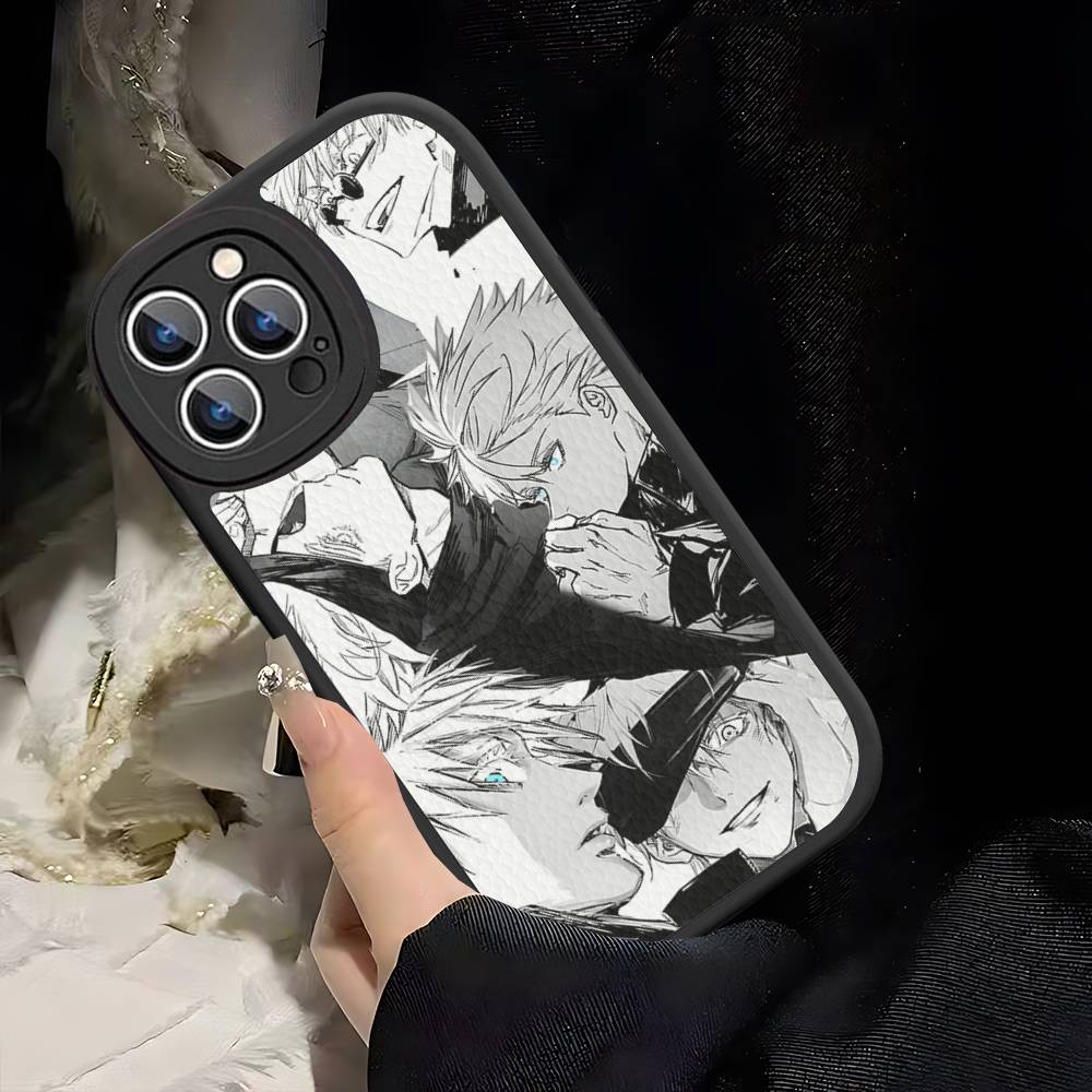 

Jujutsu Kaisen Satoru Gojo Comics Phone Case Leather For IPhone 16 15 14 13 12 11 Pro Max Plus Matte Cover iphone 13