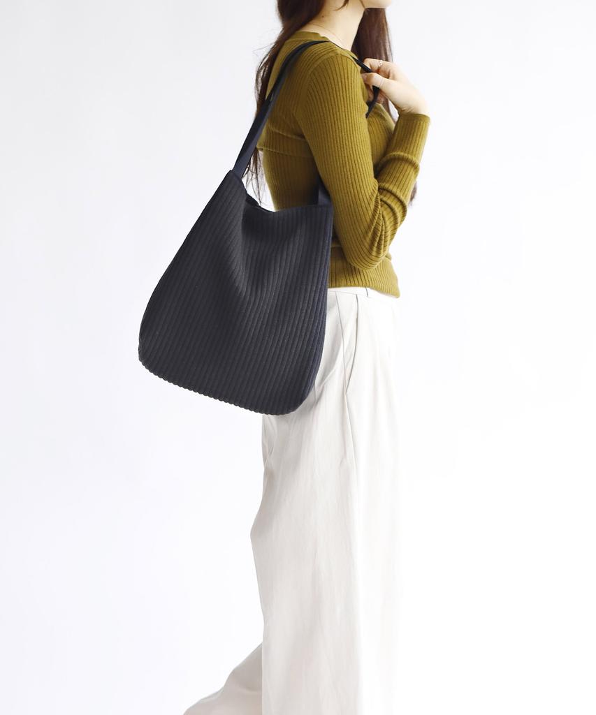Green Stuff Effortlessly Boxy Shopper Bag 61 Ribbed Corduroy - Black