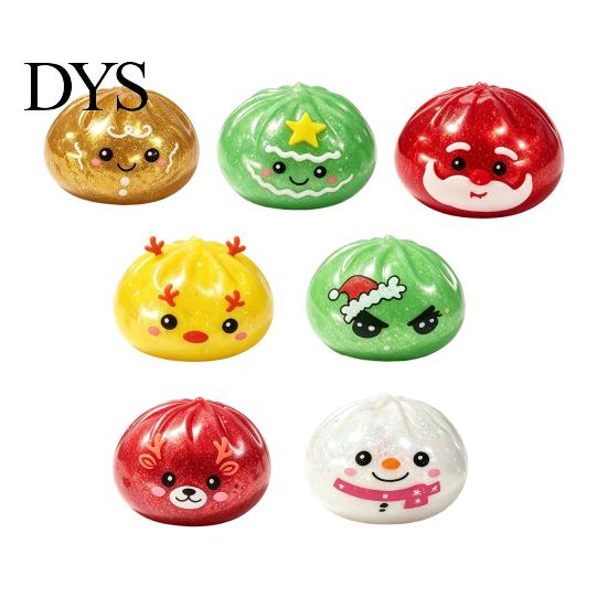 Decorative Desk Toys for Home Office Christmas Buns Squeeze Toy, Slow Rebound Anxiety Relief, Soft Sensory Creative Holiday Souvenirs Colleagues