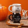 Kreatywne czarownice Brew Kocioł czarownicy Kubek do kawy Czarne ceramiczne kubki do kawy Dekoracja stołu na Halloween