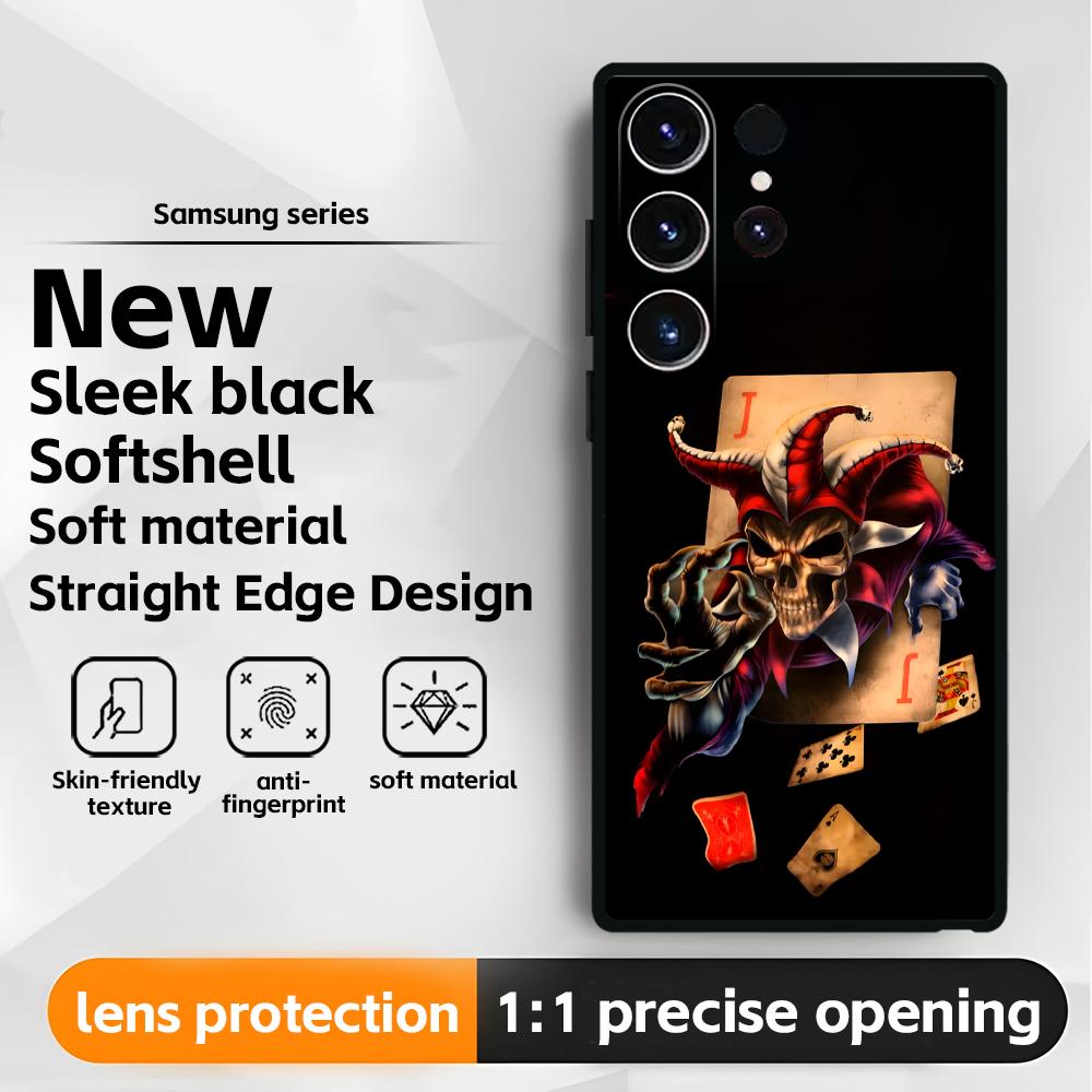 

poker Phone Case For Samsung Galaxy S26 S25 S24 S23 S22 S21 Plus Ultra Note20 Soft Black Galaxy S21 5G