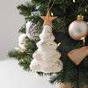 Christmas Tree Decoration Christmas Mini Tree Pendant New Year Flocking Hanging Ornament Navidad Xmas Home Decoration Gift