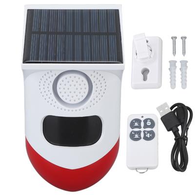 Alarm pohybového senzoru Solární akustický a světelný alarm Bezdrátový Inteligentní venkovní alarm IP67 s vestavěným