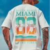 Mens Miami 83 Retro Shirt Short Sleeve Round Neck Sleeve Sports Women's T-shirt Unisex Casual Daily Wear Summer T-shirt