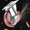 For Home Furniture Caster Wheels Swivel Plate Red Or Black Easy Navigation 50kg Load Per Caster For Workbenches