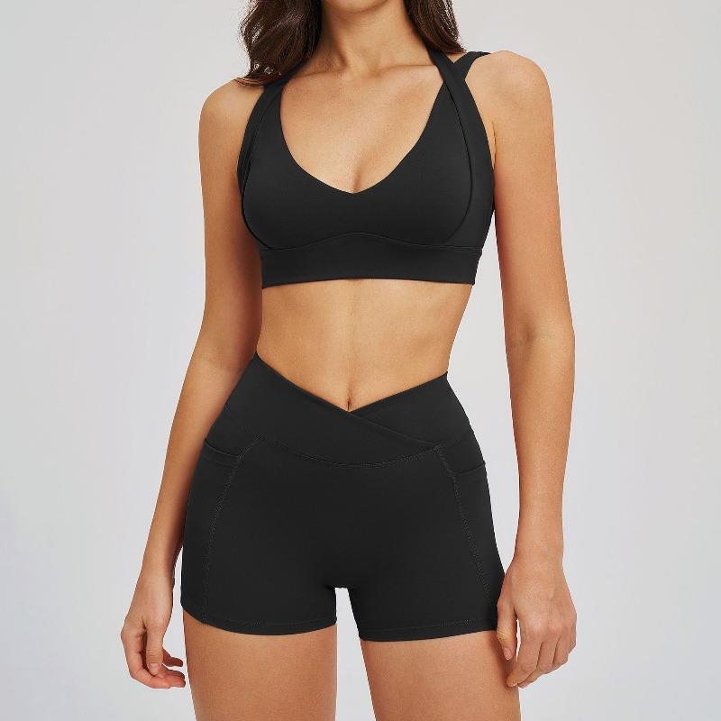 Spring nude yoga suit beautiful back tight versatile yoga suit outdoor running sports suit women S