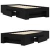 Bed Frame with Storage and Shelf Black Oak 80 x 200 cm