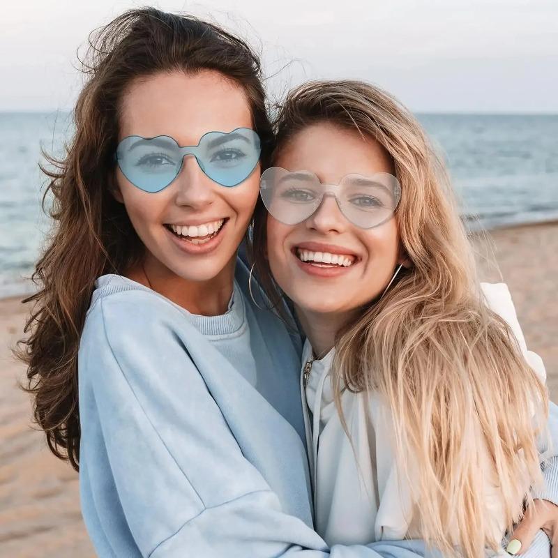 Heart Shaped Party Sunglasses, Fun Novelty Eyewear for Wedding, Birthday, Anniversary & Bachelor Party Favors