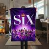 1PC SIX the Musical Print Flannel Blanket, High quality Comfortable for All Seasons, Home Decor, Warmth and Comfort, Perfect for Christmas Gifts164