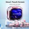 VAORLO Smart Touch Screen Earphones Bluetooth 5.4 Headphone Painless Wear Noise Cancel Headset HiFi Stereo With Microphone Touch Control