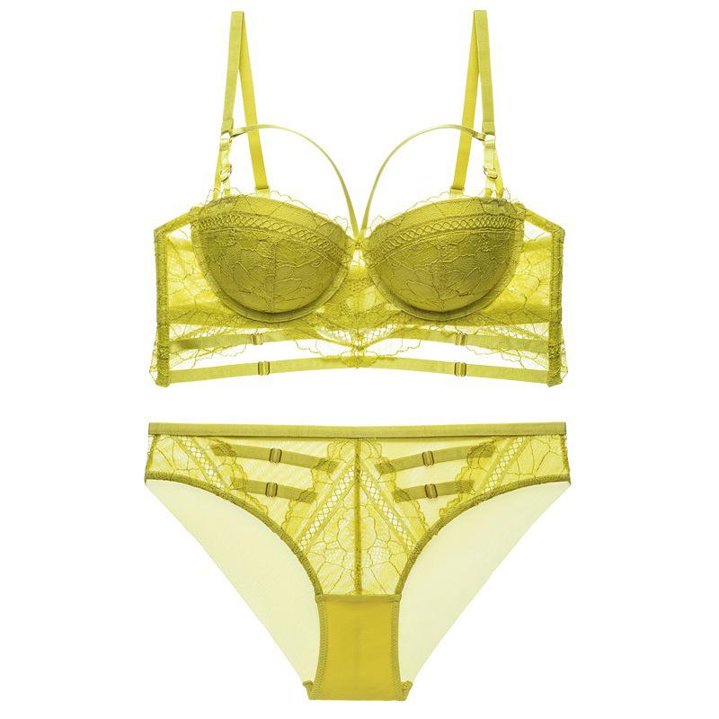 Damski Seksowny Koronkowy Zestaw Bielizny Przeciw Opadaniu z Podtrzymującym Biustonoszem