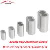 M1 M1.2 M1.5 M2 M2.5 M3-M12 Aluminum Ferrules Clamps 8-Shape Double Hole Aluminum Casing Wire Rope Oval Clip Wire Rope Ferrule
