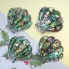 Vintage Shell Brooch Pendant With Geometric Inlay For Women And Men