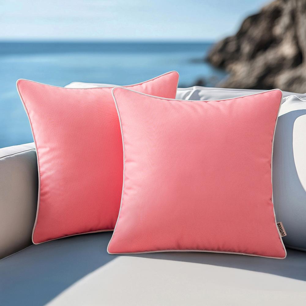 

Водонепроницаемая наволочка для уличной подушки, белая окантовка, контрастный цвет, подушка для садовой террасы, подушка для ротангового кресла, подушка для кресла, поясничная подушка 30 * 50cm without core