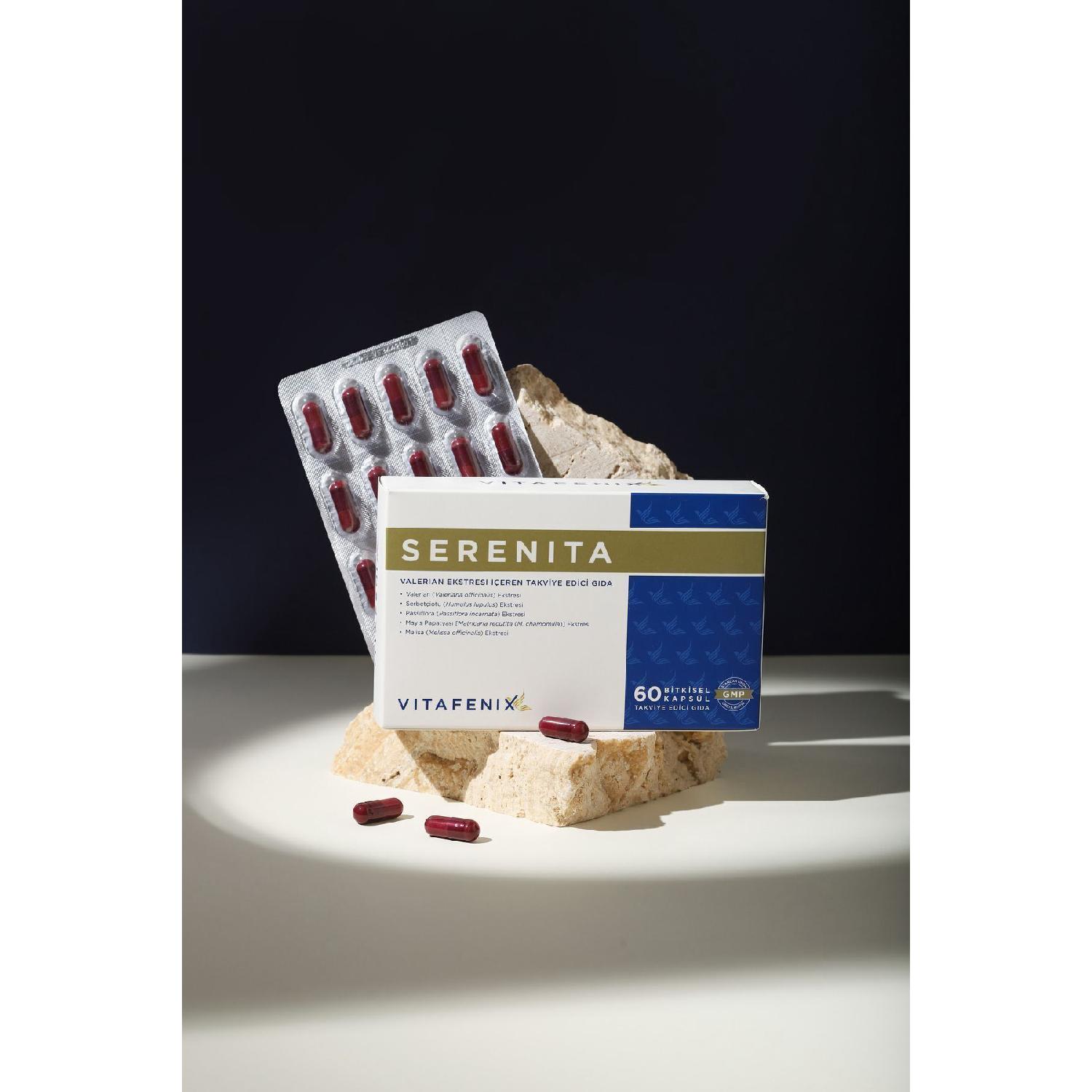 

Serenita Valerian Root, Sherbetiotu, Passiflora 60 Vegan Capsule Reinforcement