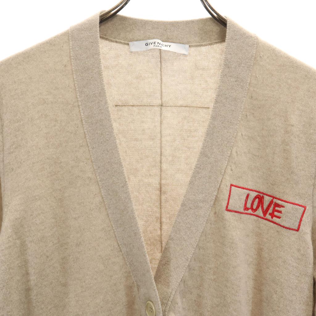 Givenchy Made In Italy Cashmere Blend Long Sleeve Cardigan XS Beige Women Used
