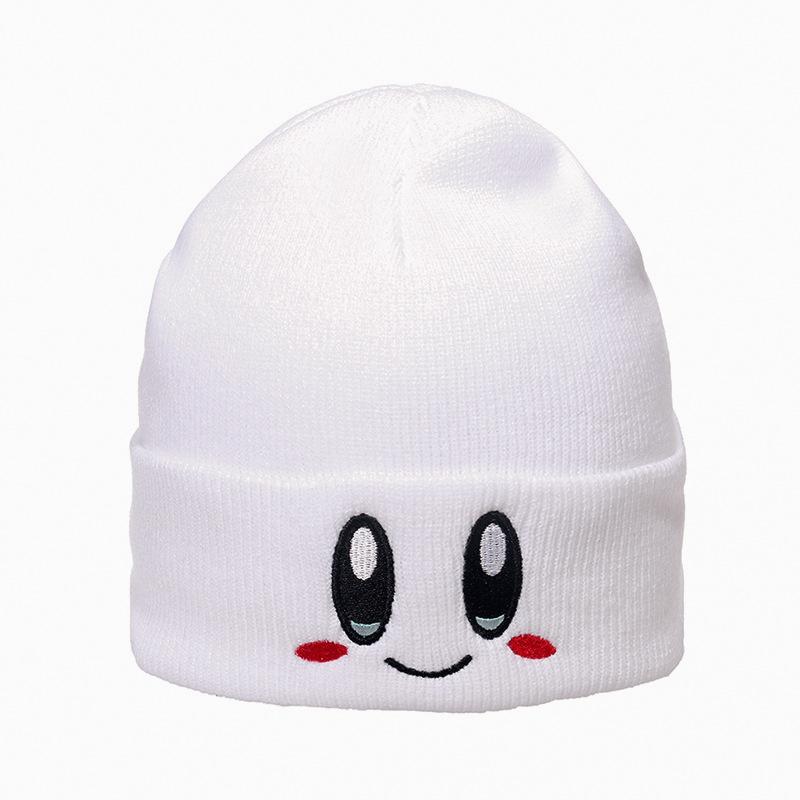 Cross-border New Autumn and Winter Leisure Cute College Style Knitted Hat Actress Kirby Expression Cold Hat Versatile Wool Hat
