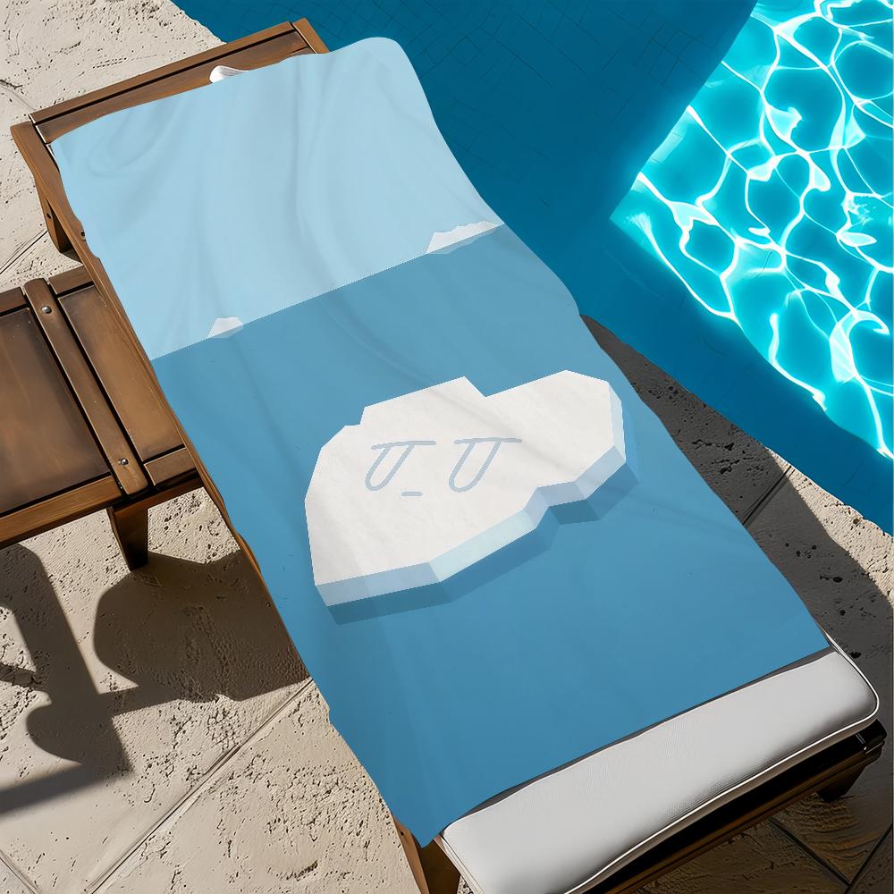 M-minima-list Photo Artwork Towel Large Quick-Drying Microfiber Soft Beach Towel for Travel Fitness Sauna Bathing Camping