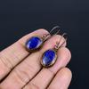 Lapis Lazuli Copper Electroformed Earrings, Handmade Gemstone Earrings Jewelry, Gifts For Wife Brand New Earrings