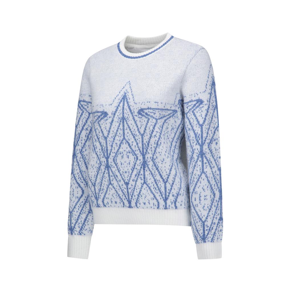 ANEW GOLF Women Wi Fuzzy Logo Point Sweater