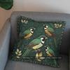2D Birds And Leaves Pattern Decorative Pillow Cover Pattern Cushion Cover Suitable For Sofa Bedroom Car Pillow Cover