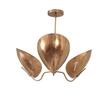 3 Light Curved Shades Pendant Mid Century Modern Raw Brass Sputnik chandelier light Fixture