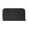 Gucci All Over Double G Logo Zipper Leather Wallet Men Wallet Black 771421-AAC0L-1000