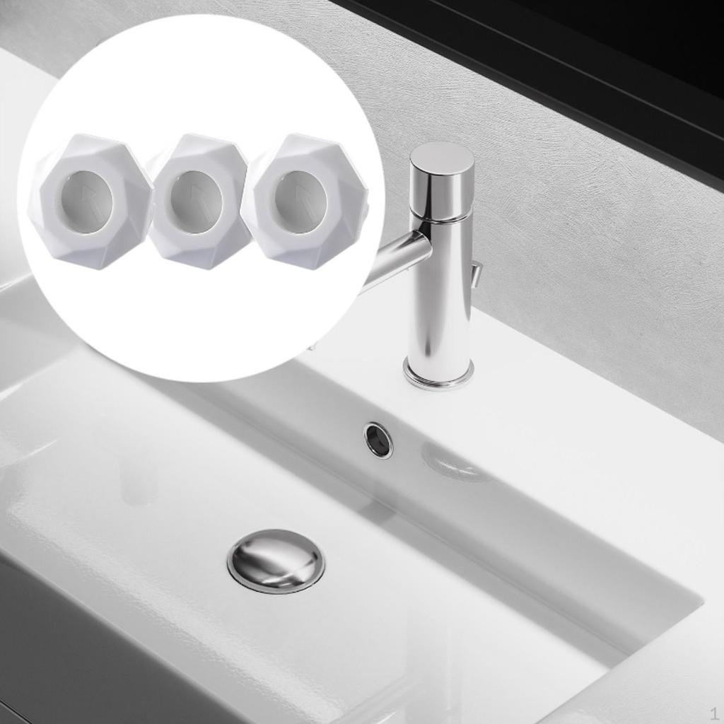 3 Pieces Sink Overflow Cover Basin Trim Practical Creative Remplacement Round Caps Insert in Hole