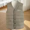 Men's Winter Fleece-Lined Vest: Thick, Warm V-Neck Jacket for Middle-Aged and Older Men