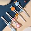 1 paar Baby Lernen Ausbildung Essstäbchen Cartoon Tier Anfänger Essstäbchen Geschirr Kinder Essen Training Helfer Baby Werkzeuge