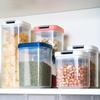3 Different Capacity Plastic Sealed Cans Kitchen Storage Box Transparent Food Canister Keep Fresh New Clear Container