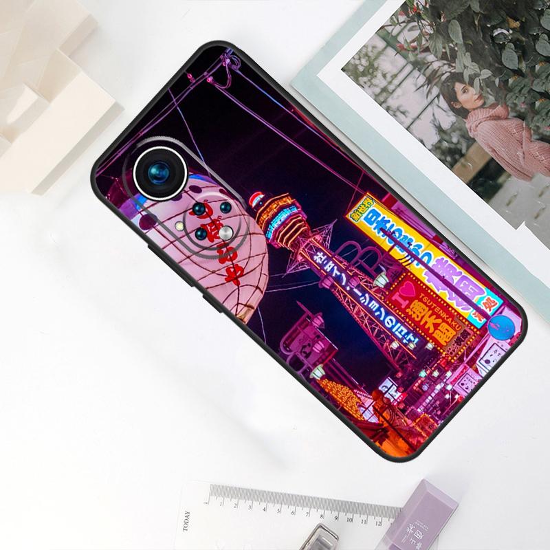 

Неоново-синий Киберпанк Токио Улица Для Honor Magic 7 Lite 6 8 Pro Чехол Для Honor X9d X9a X9b X9c X8c X8b 200 400 50 70 90 Win RT Honor 200 Pro