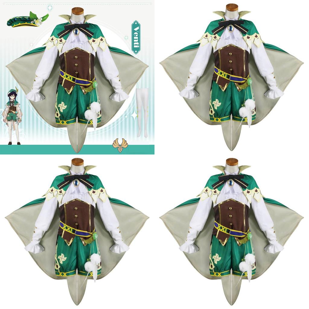 Costume de Cosplay Venti de Genshin Impact Luxueux Pour Femmes Parfait Pour les Fêtes d'Halloween
