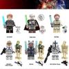 6 ks/sada Star Wars Minifigurky Stavební kostky Sestavené akční figurky Hračky pro děti Dárky