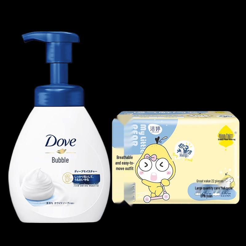 Dove Foaming Hand Wash & Jie Ting Sanitary Napkin Combo Pack