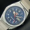 VINTAGE SEIKO 5 AUTOMATIC 6309A REFURBISHED JAPAN MENS BLUE DIAL WATCH A442602-1
