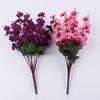 Multicolor Artificial Flower Branches Green Leaves Silk Petals Simulation Flower Floral Arrangement Photo Props Faux Flower