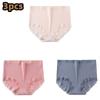 3 Pcs/lot Women's Underpants Soft Cotton Panties Girls High Waist Briefs Striped Panty Sexy Female Underwear Big Size M-XXL