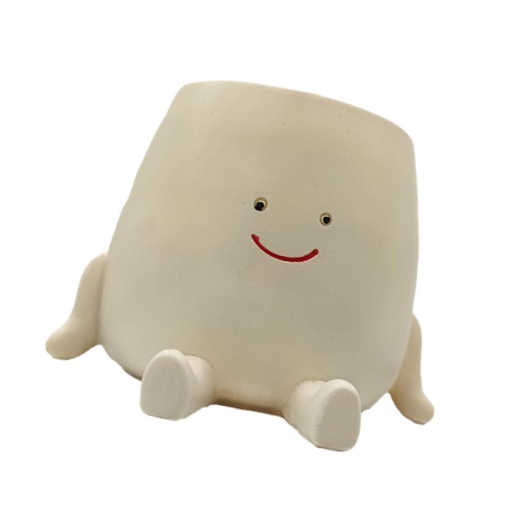 Adorable Smiling Face Plant Pot for Home and Garden Decor