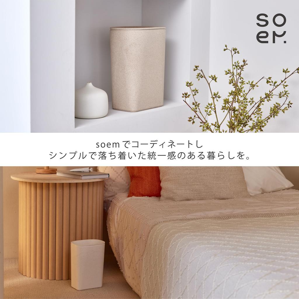 Soem Slim Trash Can with Hanging CGY In Compact and Perfect for and Gift [Space-Saving] 1.6L Hook, [Made Japan], Small, Kitchens, Wall-Mounted, Cars,