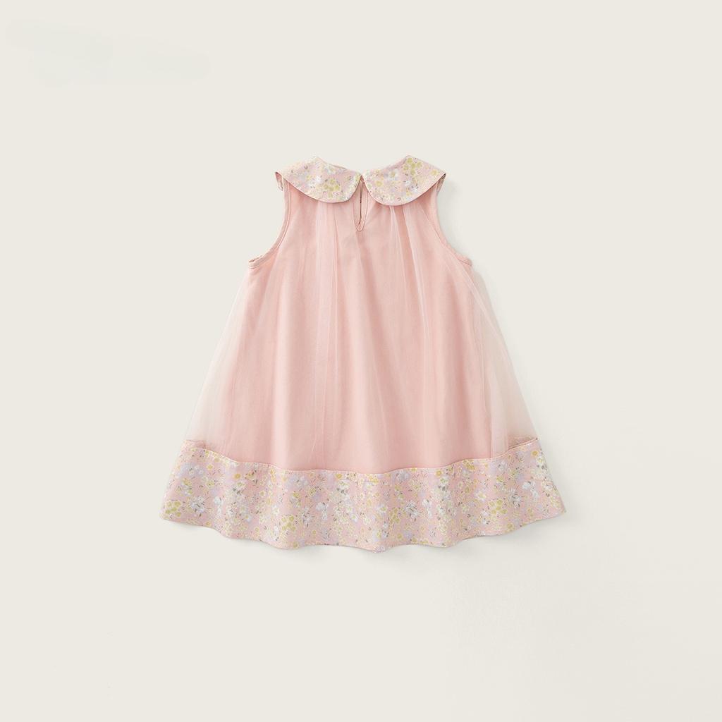 Sweet Sleeveless Princess Dress for Infant Girls Mesh Splicing Tutu Dress Casual Daily Party Baby Girl Mesh Princess Dress