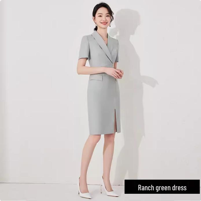 

Aishangchen 2024 Женское летнее платье с коротким рукавом, формальное, приталенное, для работы S